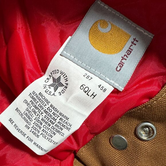 NWT Vintage Carhartt Arctic Quilt Canvas Hood 6QLH Snap Removable Replacement - Picture 4 of 10